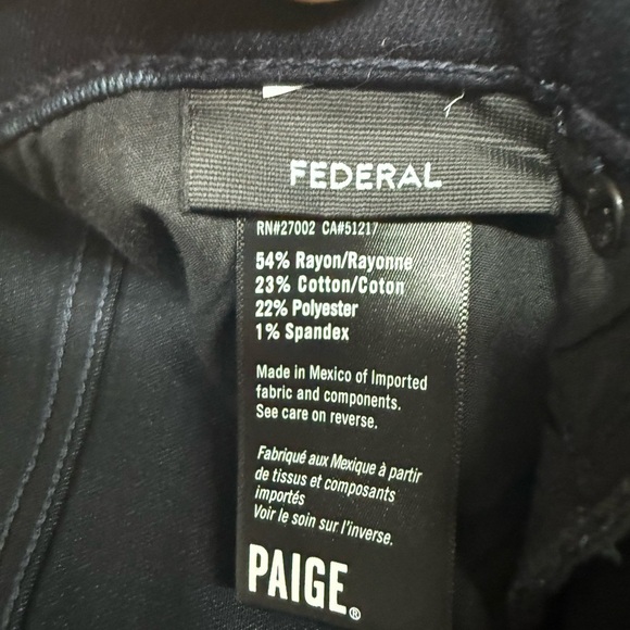 PAIGE Men's Slim Jeans in Dark Blue - Picture 2 of 5